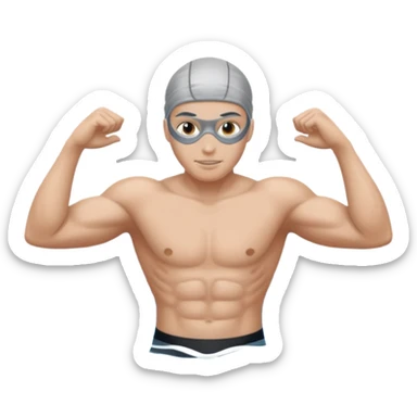 🏊‍♂️ transforme este emoji em todo prateado sticker