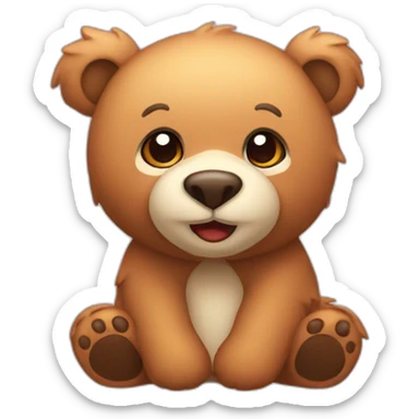 Ours en peluche câlin à ours sticker