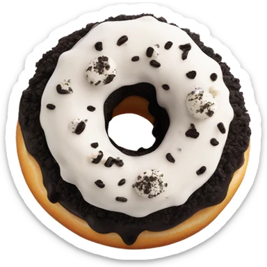 Oreo donut with oreo crumble on top sticker