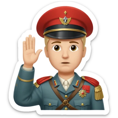 an ancient roman republic soldier doing a WW2 german salute sticker