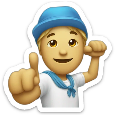 Personne qui fait un dab sticker