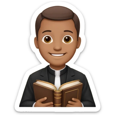 The priest presiding over the wedding sticker