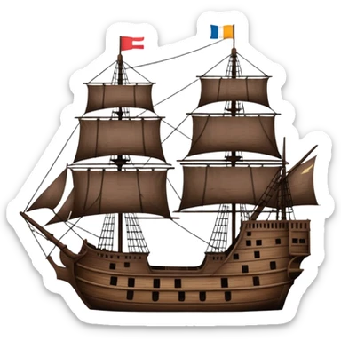 Batavia the Dutch East India Company ship, no flags sticker