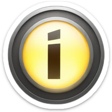 light up sign with an I emblem sticker