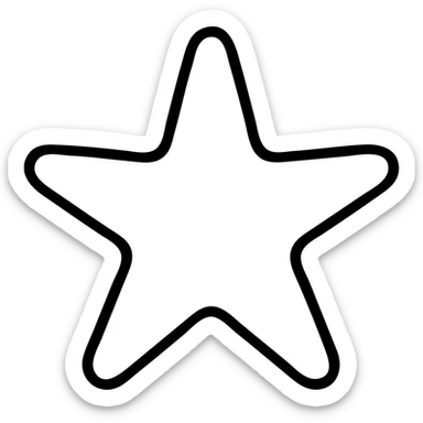 Simple sea star with five arms sticker