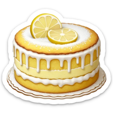 A delicious lemon cake emoji. sticker