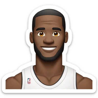 Le Bron James in plain white tanktop sticker