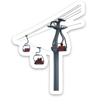 Ski lift sticker