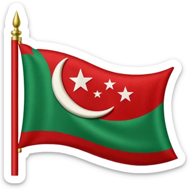 Türkmen flag sticker
