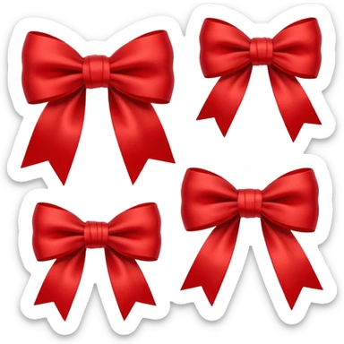 Red bows sticker
