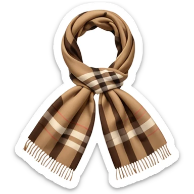 burberry type scarf sticker