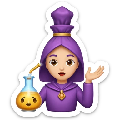 potion maker blowing kiss made of spark dust sticker