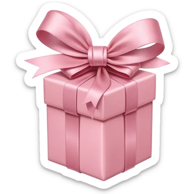 light pink present sticker