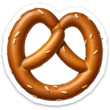 pretzel font U sticker