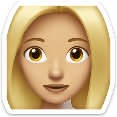 Blonde girl with brown eyes sticker