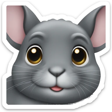 dark grey chinchilla  sticker
