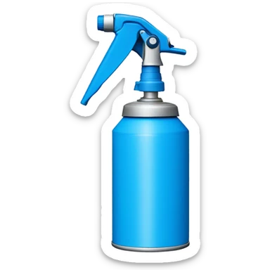spray can color  blue with a regular small spray nozzle sticker