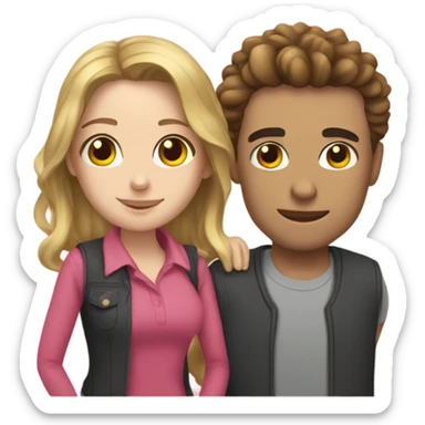 Me and my new girlfriend  sticker