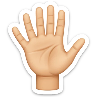 I need the palm down emoji for left hand sticker