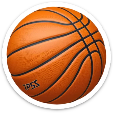 basketball ball object icon, glossy texture, clean seams, 3D cartoon, mobile game icon style, centered, soft shadow, clean background, no text, no watermark sticker