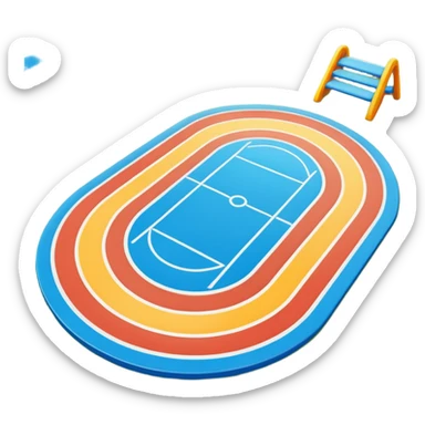 a playground with running track sticker