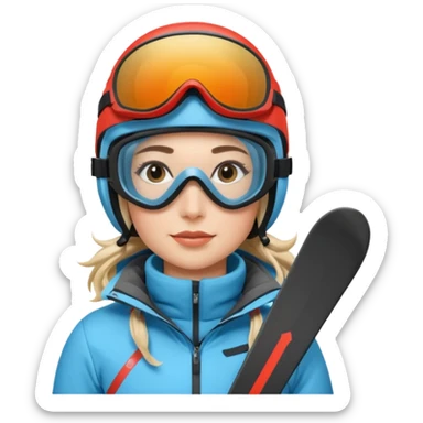 Woman Skiing Matterhorn sticker