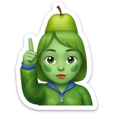 Eine Birne die Mittelfinger zeigt  sticker