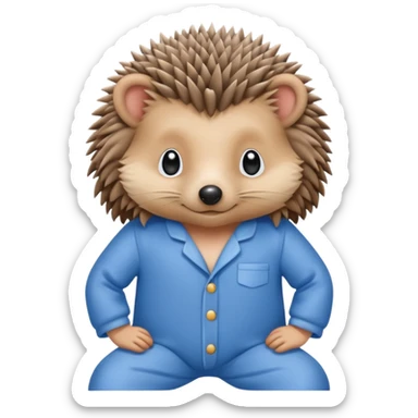 hedgehogs in pajama sticker