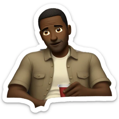 Man watching movie in netflix animated sticker