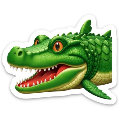 Un avion con cabina de cara de cocodrilo sticker