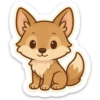 cute coyote sticker
