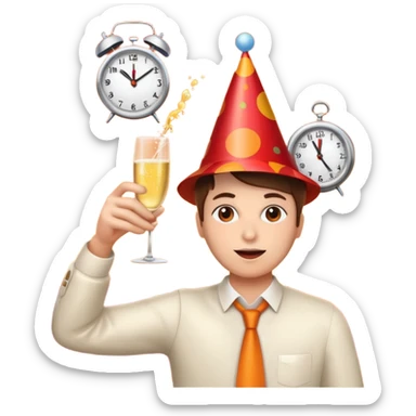 party, alarm clock, sunset MORE SUNSET sticker