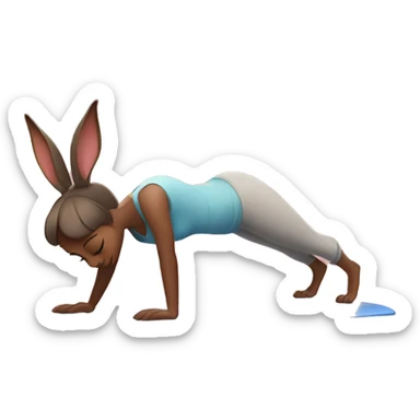 judy hopps doing downward dog sticker
