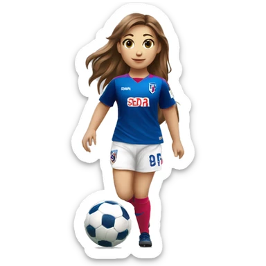 niña futbolista del equipo  SD.Eibar  en el estadio Ipurúa  sticker