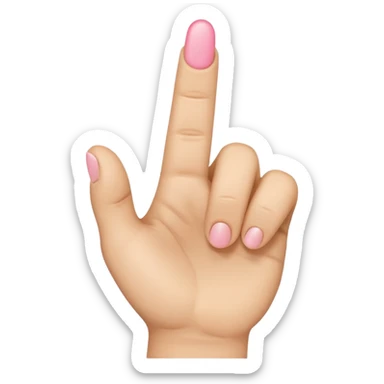 👉 make a emoji with that’s but have the middle finger an pinky also poke out but hide the thumb sticker