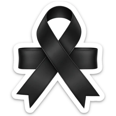 Ruban noir croisé avec 1 boucle comme celui de Crans Montana sticker