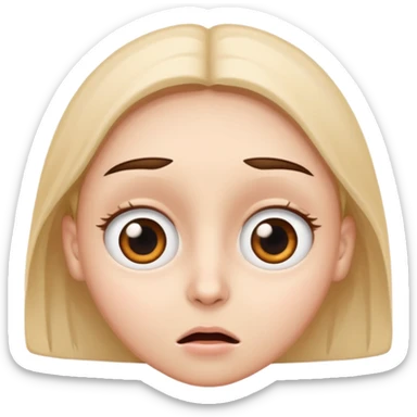 Face whit Eye pop like cartoons for surpirse sticker