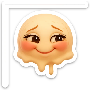 Create a simple and expressive emoji inspired by the portrait in the reference image, keeping the facial expression and style of the face. The background should be transparent. sticker