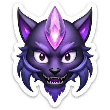 Shadow Fang — black steel + violet aura sticker