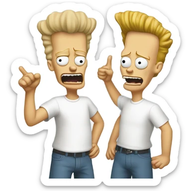 Beavis and Butthead saying Charlotte is hot sticker