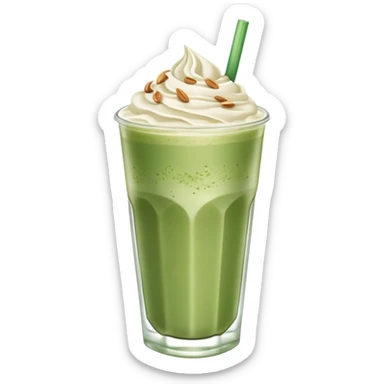 Iced matcha latte with oat milk, no whipped cream sticker