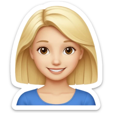 blonde girl in a graceful pose posing for the camera sticker