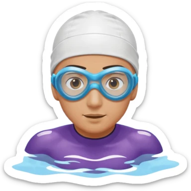swimmer swim at the pool sticker