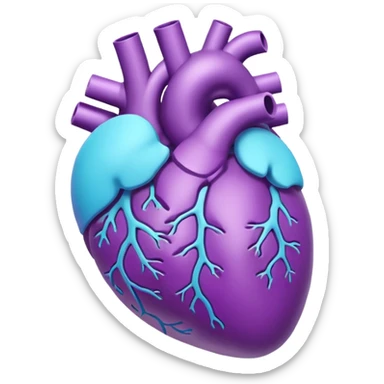 Breathing 3d Icon with color of A781F3 sticker