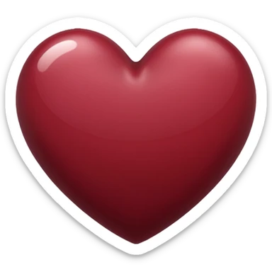 Maroon heart with no background sticker