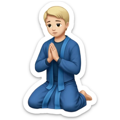 A biblical illustration of Daniel kneeling praying in his upper room. sticker