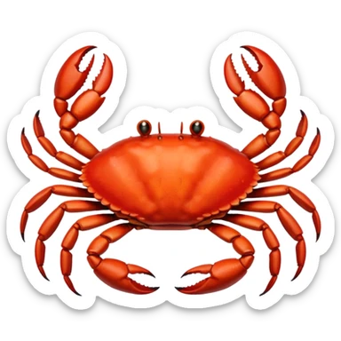 Crab in the fire sticker