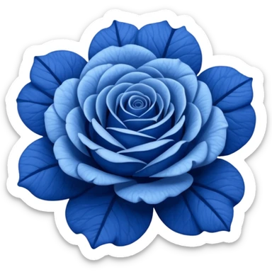 rose shape flower, no stem, now make it a indigo color sticker