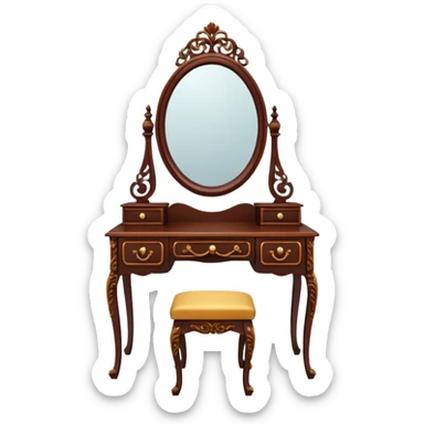 an old fashioned simple dressing table sticker