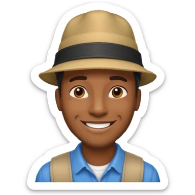 City Tour Guide black man  sticker